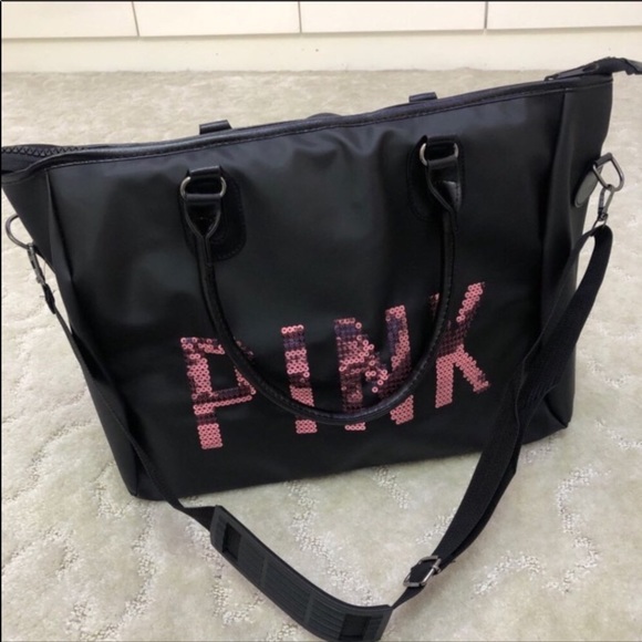 Bags Jumbo Oversize PInk Large Overnight Bag Purse - Picture 3 of 7